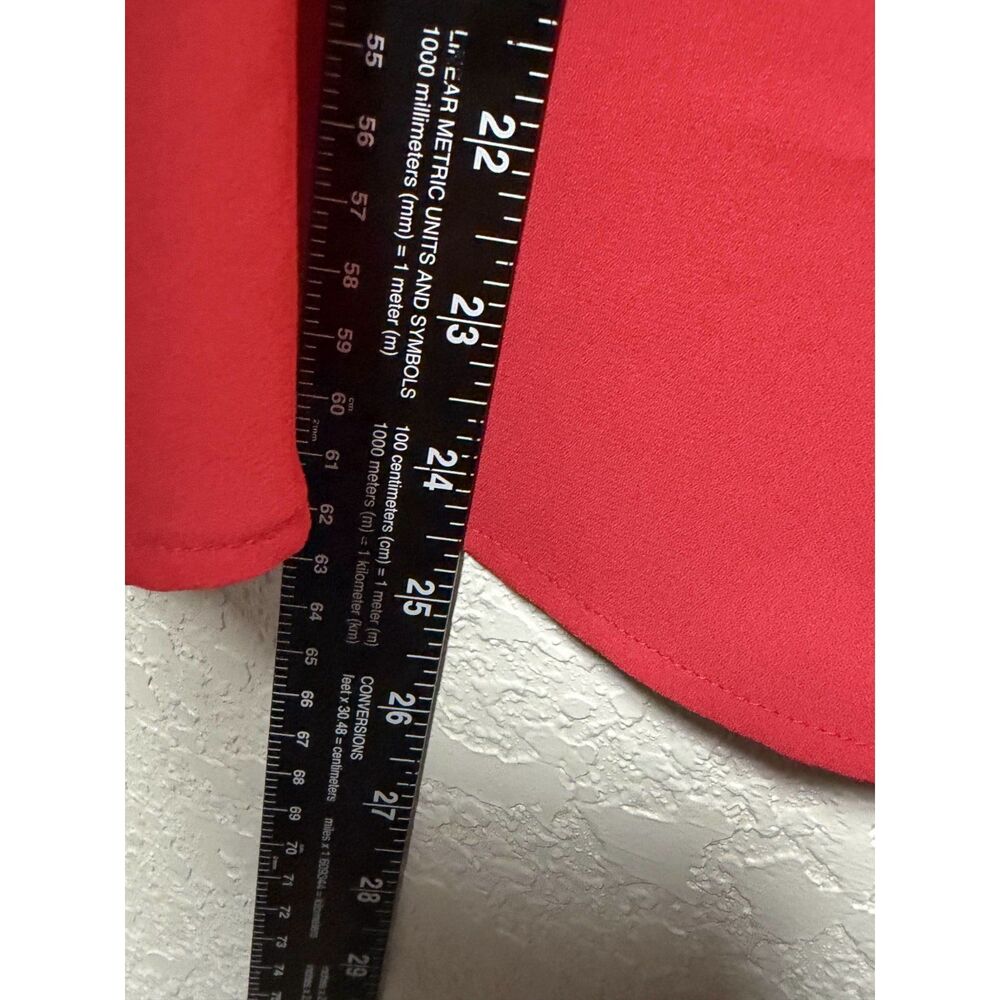 NWT Chelsea28 Nordstrom Tank Top Blouse XL Red Lipstick Black Contrast V Neck - Picture 7 of 9